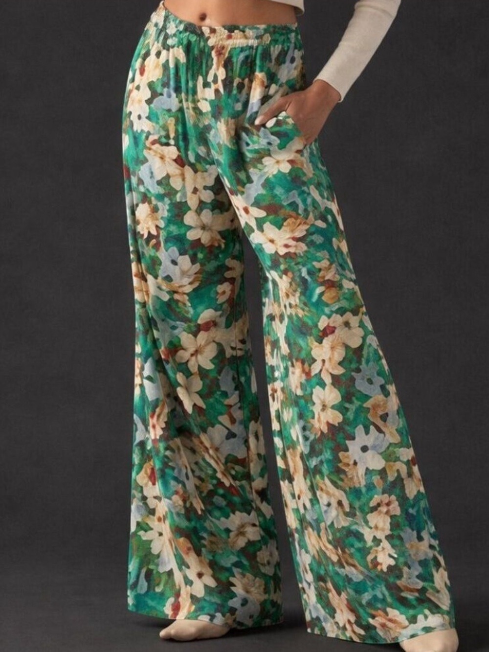 Plenty by Tracy Reese Green Floral Pants